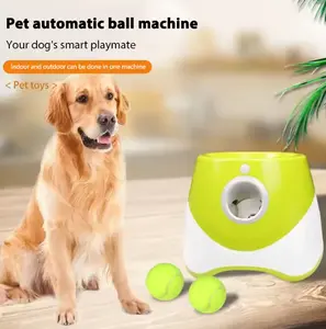 Automatic Pet Ball Launcher Toy, 3-Speed Adjustable Distance 3/6/9M Tennis Ball Throwing Machine, Portable Dog Tennis Catapult Throw Device for Small Medium Dogs