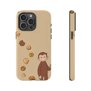 Curious George - Cookie Lover Phone Case| Cute Monkey with Cookies,phone Case Suitable for Iphone 11/12/13/14/15/16/17 Pro Promax Plus Air and Samsung S22/S23/S24/S25 Plus Ultra Fe