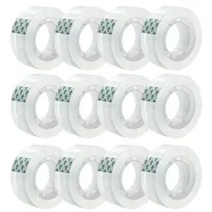 12 Rolls Transparent Tape Refill Pack, 1 Inch Core, 3/4 Inch X 1000 Inches, Gift Wrapping Tape, Office, Home, School Use