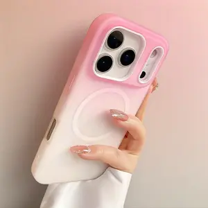 Matte Gradient Candy Color Luxury Magnetic Wireless Charging  Case, 2-In-1 Double Layer Shockproof Soft Cover with Protection, Customized  Accessory Compatible with iPhone 11/12/13/14/15/16/17 Pro/Pro Max Tough Cat Phone
