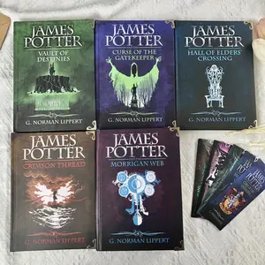James Potter Hardcover Book Set by G. Norman Lippert | Complete 5-Volume Magic Adventure Series Collection | Wizard Fiction Collector Gift with Matching Bookmarks