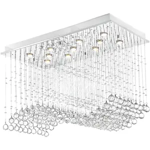 CWI Lighting Twinkle 11 Light 20 inch Chrome Flush Mount Ceiling Light 6611C37C