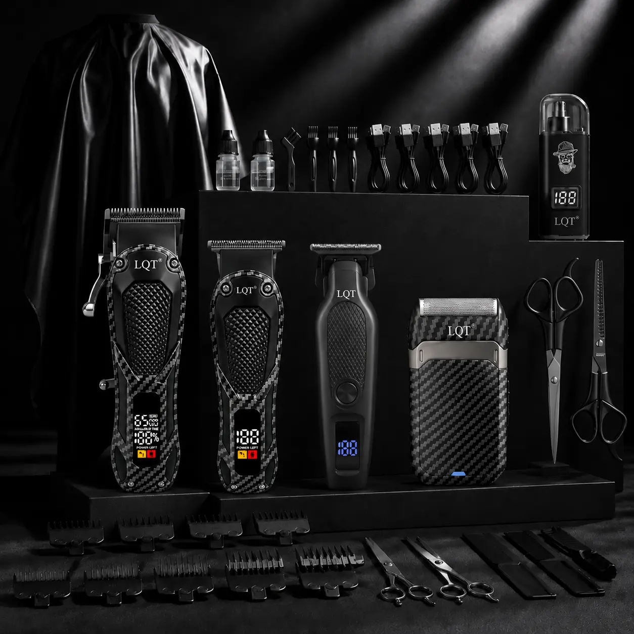 5-in-1 Men’s Grooming Kit | Professional Cordless Electric Trimmer Set for Beard, Hair & Body | Premium Gift for Men