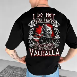 Gothic Viking Shirt – Norse Warrior Print T-Shirt, Casual Street Style Unisex Top Gift Idea
