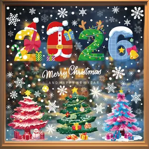 Best Selling Christmas Window Decorations Santa Snowflake Window Clings for Indoor Outdoor High Rated Christmas Window Stickers - Removable 2026 Christmas Window  #1 Seller Christmas Window Decor - 2026 Merry Christmas Window Clings with Festive Elements