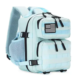 9L Mini Tactical Backpack for Men and Women, Tactical Backpack Small for Hiking, Small Tactical Bag（Light Blue）