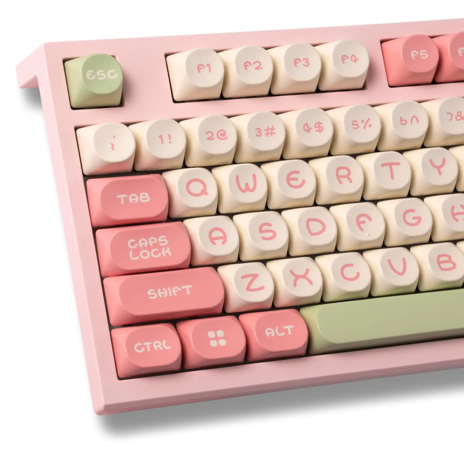 Pbt Double-shot 130pcs Keycap Set For Mechanical  Moa Profile Cozy Mood Theme Compatible With Mx-clone Switches (peach Pink)