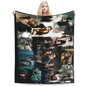 Twilight Saga Blanket Soft Flannel Blanket for Sofa Bed Warm Lightweight for Boys Girls Adults 50 Inch X 40 Inch