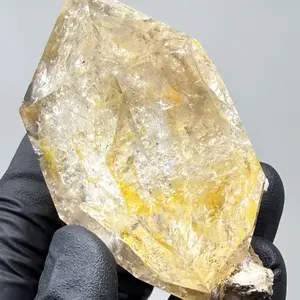 Large RARE 3.0” inch Golden Healer Herkimer Diamond w/ Rainbow inclusions Herkimer Quartz Raw Specimen Collectible Gem