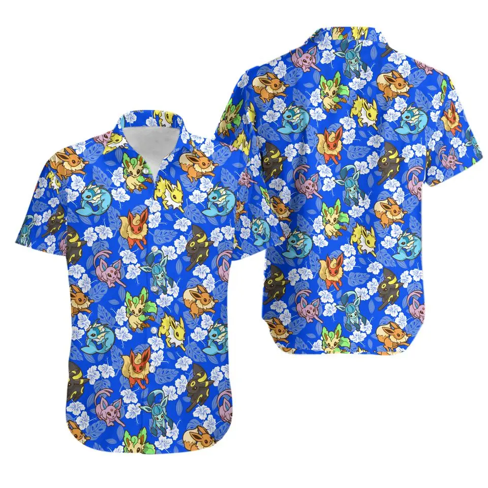 Eevee Tropical Hawaiian Shirt Unisex, Tropical Dream Hawaiian Shirt – Make Every Day Feel Like a Vacation