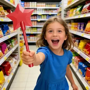 3D printed star shaped magic wizard wand, children's novel Christmas gift, expandable style gift Play