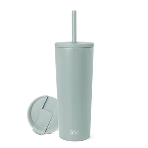 Simple Modern 24oz Classic Insulated Tumbler with Straw and Flip Lid - Reusable Stainless Steel Water Bottle