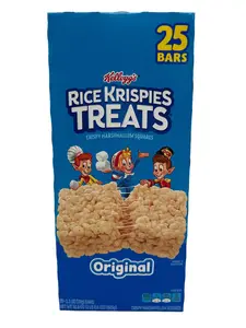 KRISPIES TREATS MARSHALLOW SQUARES SNACK 25 BARS IN BOX