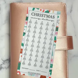 Laminated Christmas Savings Challenge Tracker, A6 Money Savings Challenge, Money Challenges