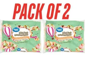 Great Value Mini Fruit Marshmallows, 10 oz Bags (Pack of 2) – Colorful Soft & Fluffy Fruity Marshmallow Candy for Snacks, Baking & Hot Chocolate