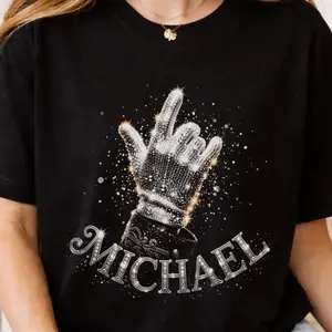 Michael Jackson Glove Streetwear T-Shirt, Unisex Hip Hop Streetwear Tee XGK