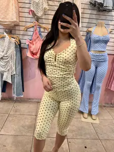 Cindy Capri Polka Dot Set Yellow