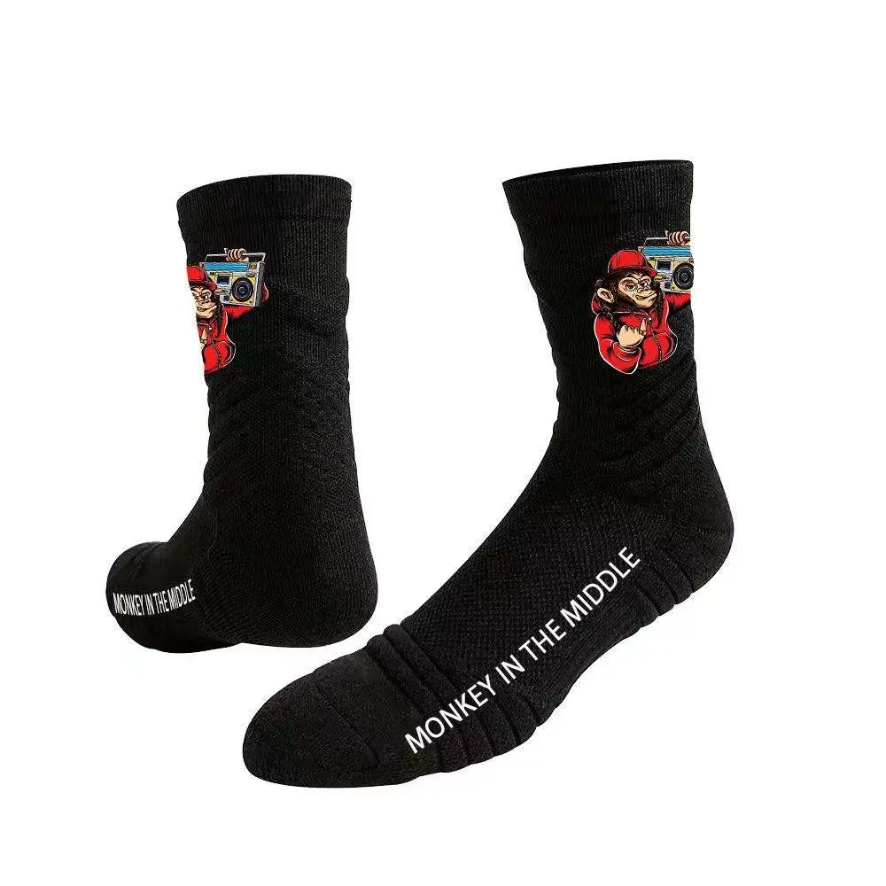 Political Peoples Monkey In The Middle Black Socks Large