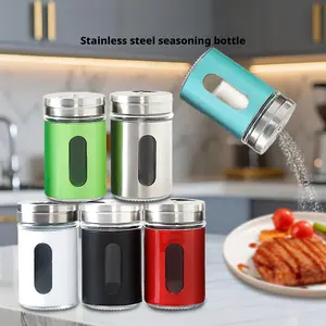 High-end Glass Stainless Steel Spice Jar, Corrosion-resistant, Scratch-resistant, Durable Spice Container, Suitable for Pepper and Parsley, Ideal Kitchen Storage Solution Halloween Magic Fire Stick Prop Rustic Upside Down Meliora Eau bathroom pad holder
