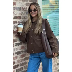 Hallie Suedette Chocolate Brown Jacket