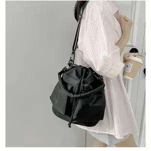 Women's Large Capacity Nylon Tote Bag |   Adjustable Drawstring Strap Crossbody Shoulder Bag, Multi-Color & Durable for Daily Casual Use real handbags luxury designer women