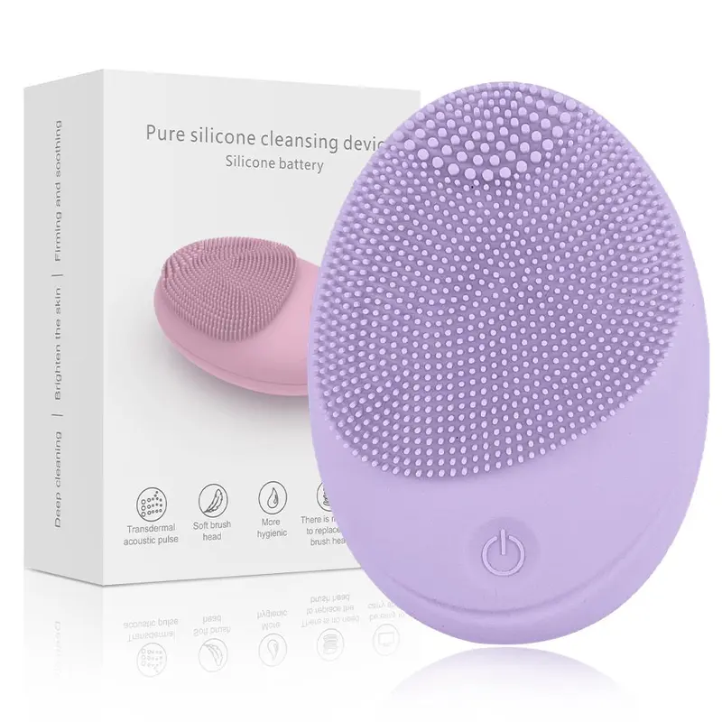 Electric Soft Silicone Tooth Facial Cleanser, Sonic Vibration Facial Deep Cleansing Brush, Gentle Exfoliation And Massage Tool, Facial Cleaning Tool