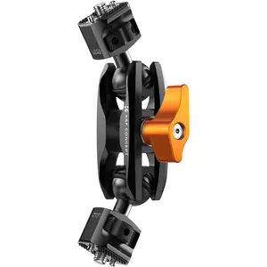 K&F CONCEPT Dual Ball Head Magic Arm - Aluminium Alloy Articulating Mount Arm with Dual Thread 1/4"-20 Screw, 360° Swiveling Ball Head, Lock, O-Ring, Photography Camera Accessories for Photography Devices