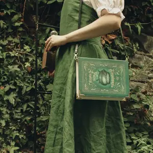 The Encyclopedia of Potion Making Book Handbag, Dark Academia Crossbody Bag, Halloween Gift Purse, Witchy Book Bag