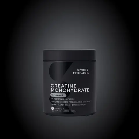 Sports Research Creatine Monohydrate - 5 g Micronized Powder Per Scoop - Informed Sport Tested for Banned Substances - 60 Servings