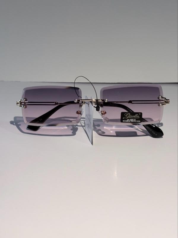 Giselle Sunglasses - Stylish Purple Gradient Lenses with Metal Frame for Fashionable Look