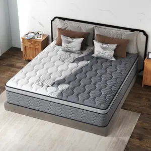 Dual Firmness Mattress Soft & Firm In One Bed,12Inch-Full, Queen, King Size Innerspring Hybrid Pocket Spring Memory Foam Mattresses for Couples, Back Pain Relief, Spine Support, Side & Back Sleepers, Breathable Durable Bedding