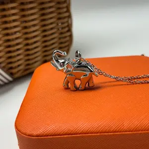 Elephant Urn Necklace for Ashes Cremation Jewelry Stainless Steel Ash Pendant for Human Pets Memorial Necklaces Keepsake Jewelry of Loved Ones