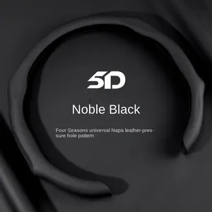 2026 new high-end Napa leather car steering wheel cover fur non-slip durable sweat card cover simple leather steering wheel cover Alcantara universal steering wheel cover