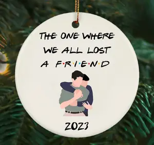 Chandler Bing Memorial Gift, Chandler and Joey Hugging Ornament, Friends Tv Show Fan Christmas Gift, The One Where We Lost A Friend 2023