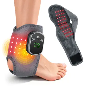 5-Gear Heating & Vibration Ankle Brace, 40-60℃ Temp Control, Red Light Heating, 3 Vibration Modes, 20-Min Timer, Ideal for Sports Recovery.