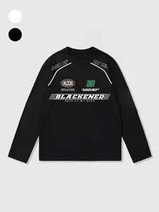 Racing Style Long Sleeve T-Shirt, Athletic Sports Clothing, Inspired by Racing Suits, Streetwear Trend, Sporty Look, Show off Personality & Fashion
