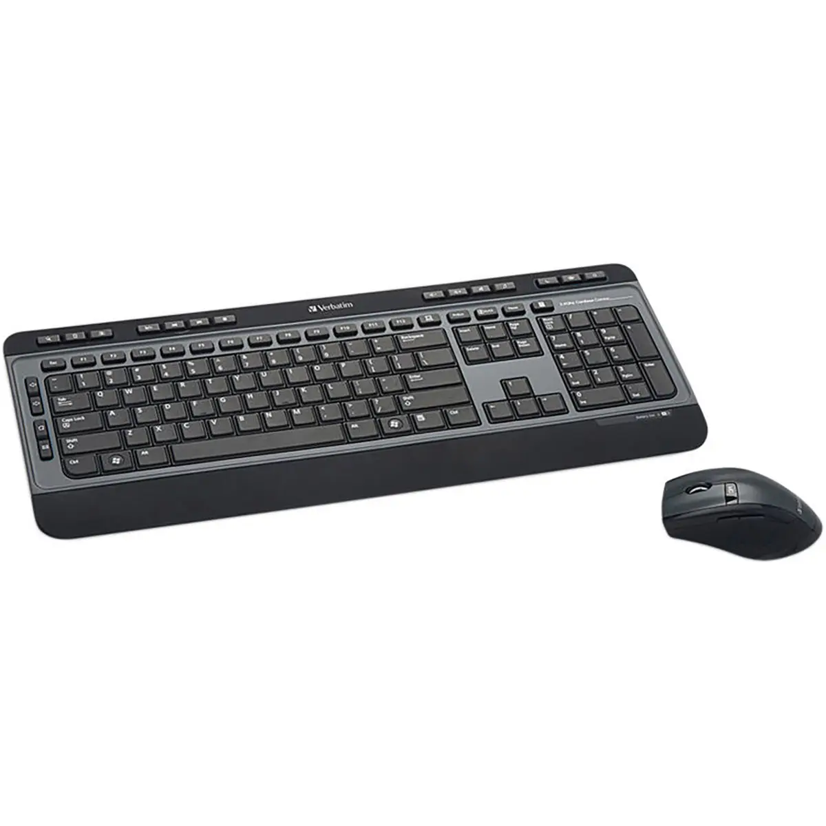 Verbatim Wireless Multimedia Keyboard and 6-Button Mouse Combo, Black