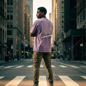 All-Season Men's Tshirts, Printed Men's Fashion, High-quality Heavy Washed Tee, Round Neck Loose Large Size Men's Short Sleeves Graphic Top.