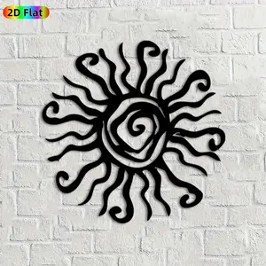 1pc Sun Metal Wall Art,Sun Statue Mural, Ideal Gift for New Year, Easter, Sun Decor Enthusiasts, Weather-Resistant Metal Wall Decor Wall Sculptures, Perfect for Patio Wall & Garden Fence Sun Enthusiasts