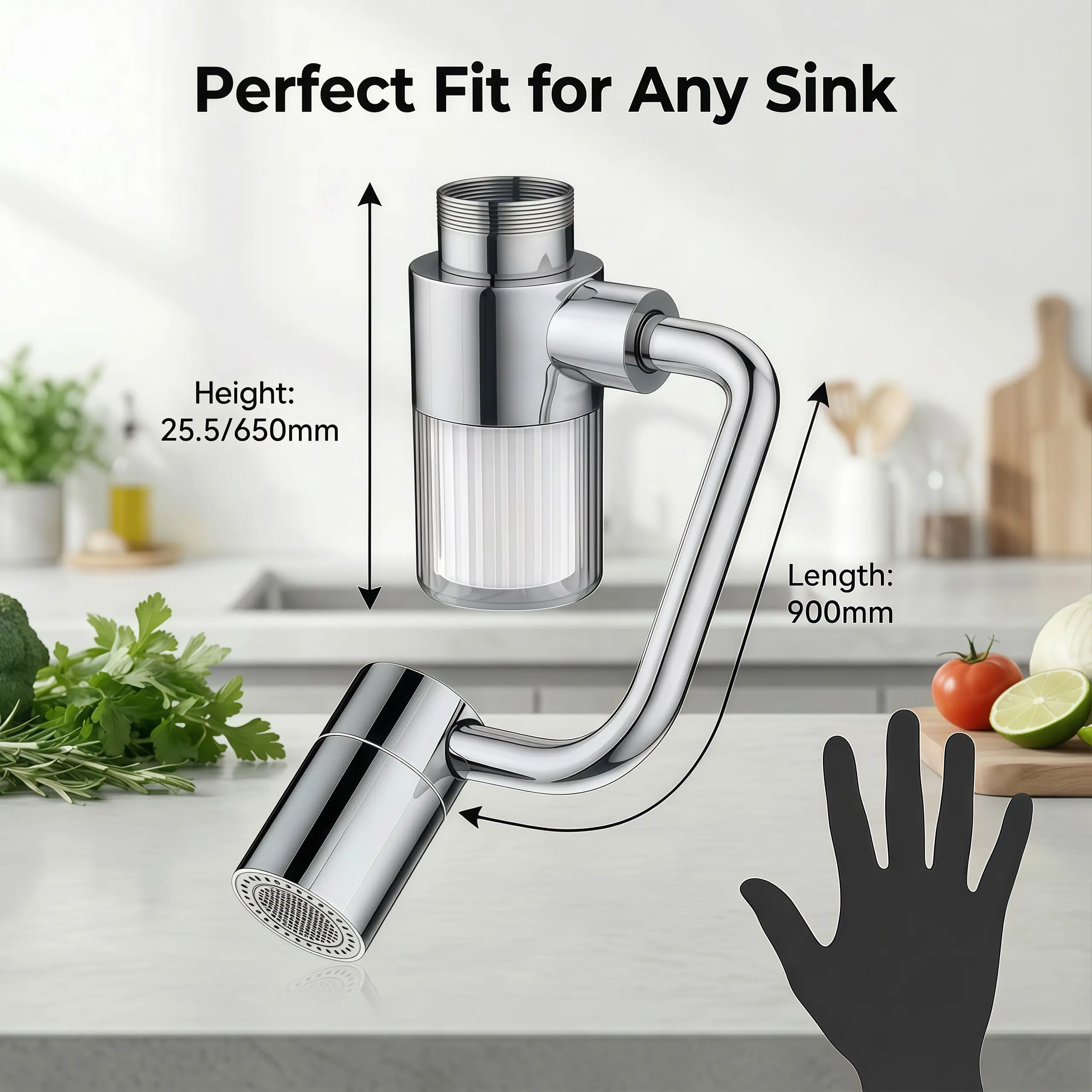 Rotatable Faucet Aerator Extension Cartridges 1440° Reduce Chlorine for Bathroom Kitchen 2-Mode Swivel Aerator for Enhanced Washing Experience Metal Connector Taps Thanksgiving decor,Black Friday&Cyber Monday,Christmas gifts