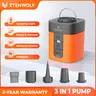 Portable Mini Electric Air Pump for Air Mattress & Pool Floats, 360L/min Fast Inflate & Deflate, ETENWOLF AIR3 Rechargeable Camping & Travel Pump with 600-Lumen LED Light for Sleeping Pads & Vacuum Bags