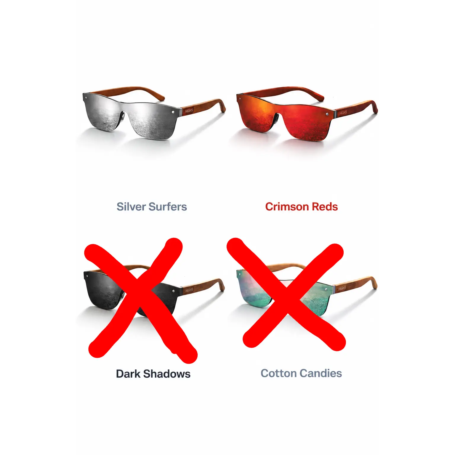 Unisex High 5 Hater Blockers Bamboo Sunglasses, Natural Wood Frame, Fashion Eyewear