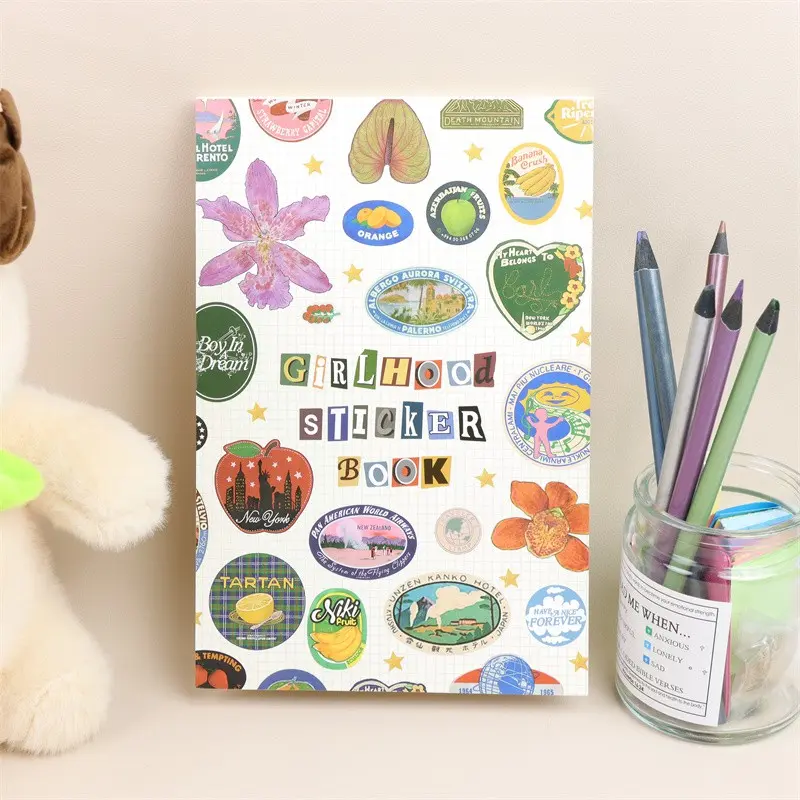 Girls Sticker Book for Kids, Fun Activity Stickers, Craft, Assorted Decals, Stickers For Journals, Scrapbook Page, Vibrant, Princess Theme Collection, Perfect Gift for Birthday, Easter, Party, Decal Sticker