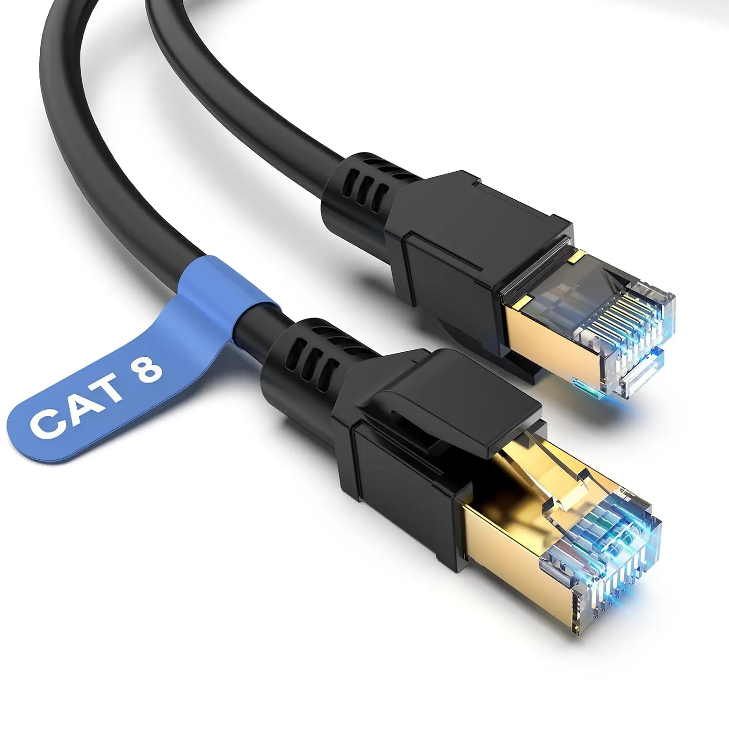 Cat 8 Ethernet Cable 6 FT, Cat8 Network Cable 40Gbps 2000MHz, 26AWG Duty LAN Cable, PE Jacket for Modem, Indoor&