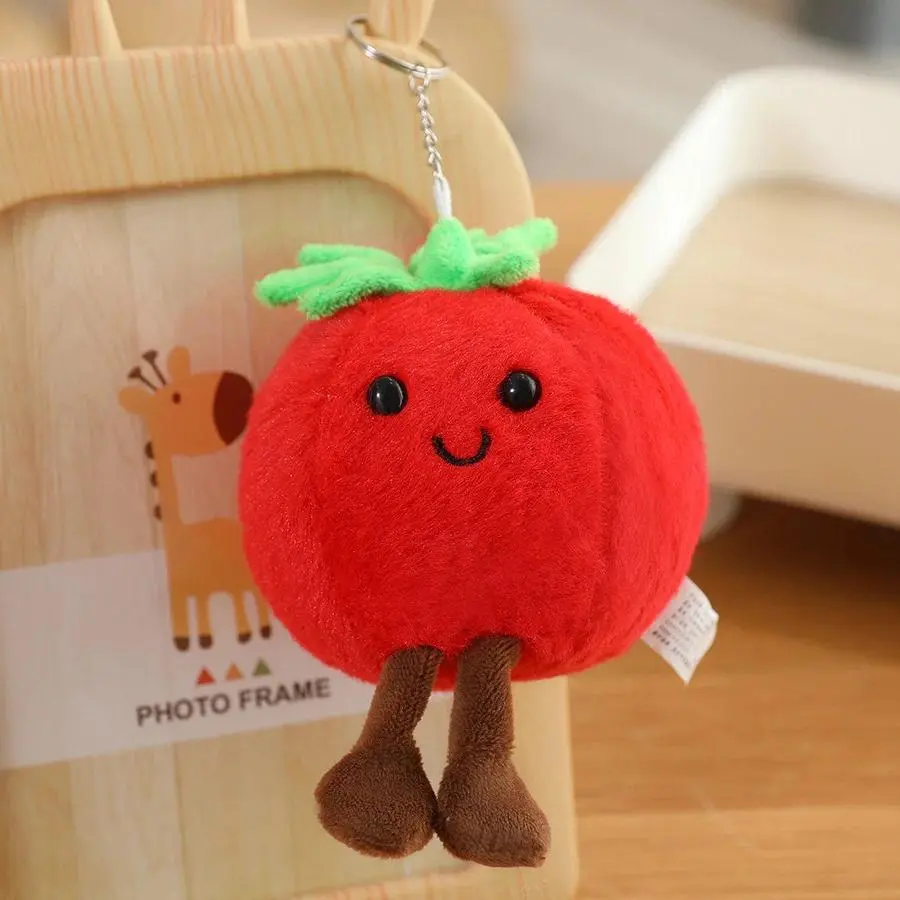 2025 New British Fun Design Tomato Plush Toy - Plush Fabric Fruit-Theme Doll, Unisex DIY Specialty Supplies Gift for Toys & Hobbies Enthusiasts