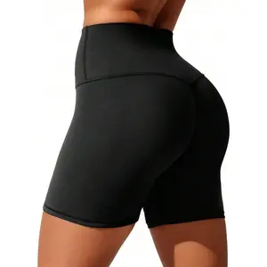 Womens  5" Biker Shorts Yoga Workout High Waist Gym Cycling Running Spandex Volleyball Shorts
