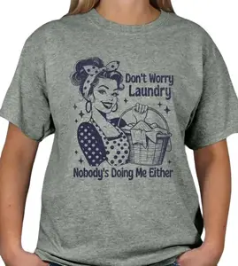 Retro Style Funny Adult Humor Laundry Casual T-shirt