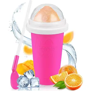 Slushy Maker Cup,Magic Quick Frozen Smoothies Cup, Portable Double Layer Slushy Maker Cup, Slushie Machine with Straw and Spoon, Ice Cream Maker Christmas Gifts for Family for  and Family()