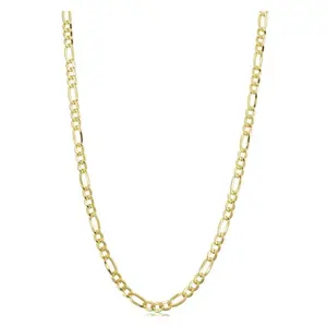 14k Yellow Gold-filled Solid Figaro Link Chain Necklace