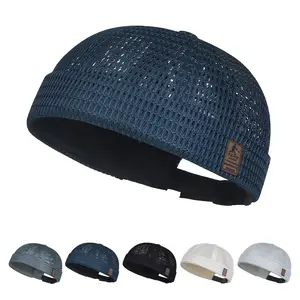 Men's Breathable Brimless Hat,Lightweight Mesh Cooling Summer Skull Docker Cap Beanie Hat for Women Men Outdoors Wear#SummerWins#DealsForYouDays